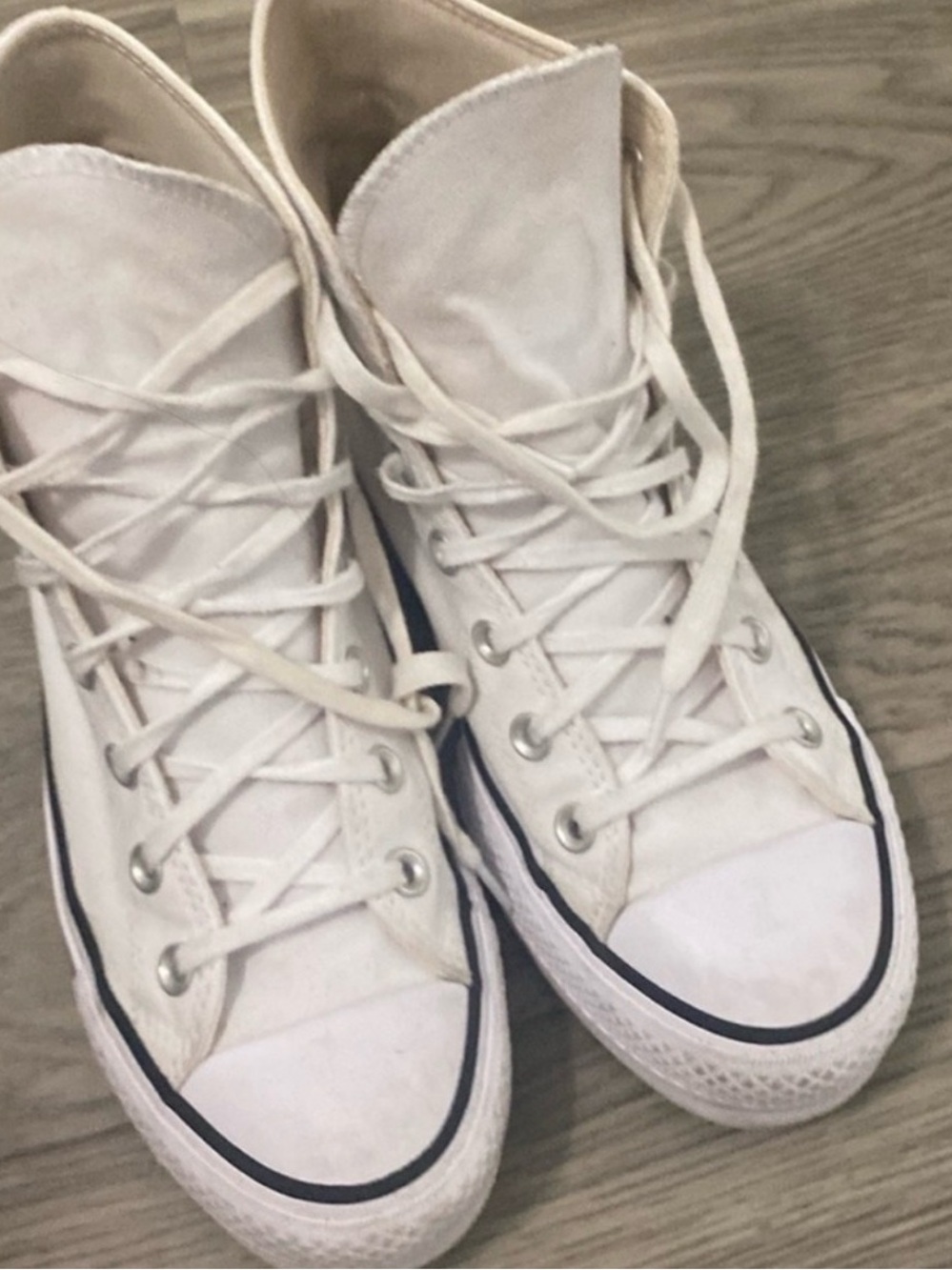 Womens converse high tops size platform 7.5